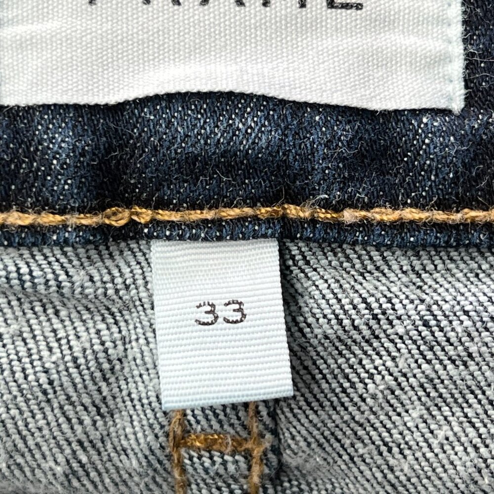 Frame Jeans Le Garcon Crop Womens 33 Blue Stretch Distressed Covant Dark Wash - Picture 4 of 10